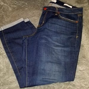 Jessica Simpson Rolled Crop Skinny Dark Wash